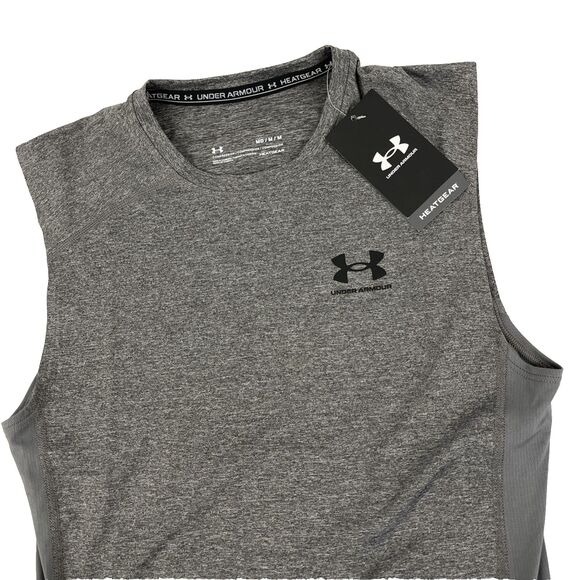New Mens Under Armour Compression Short Sleeve Tank Top Size Medium Workout Gym - Picture 1 of 8